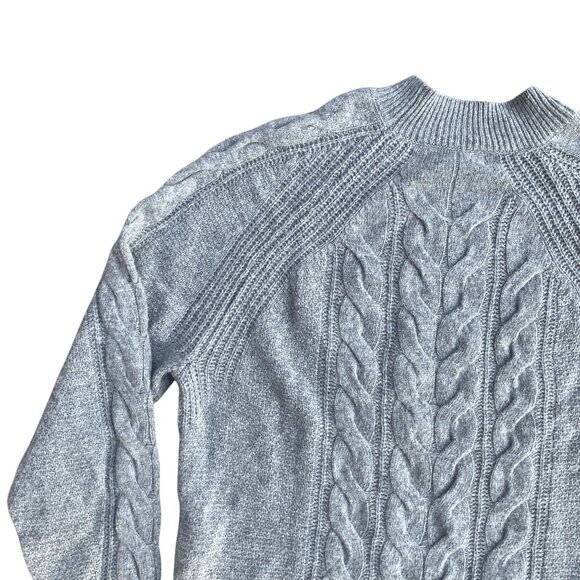 Banana Republic Italian Wool Cable Knit Sweater Sz L Fisherman Old Money Preppy - Picture 7 of 15